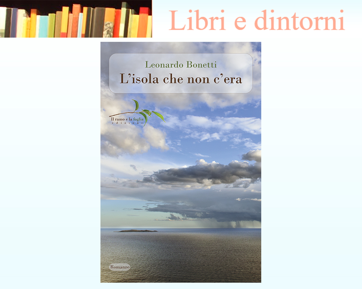 Logo di “Libri e dintorni” e copertina di “L’isola che non c’era”