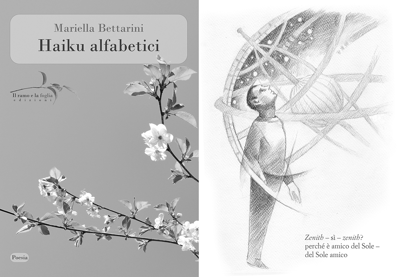 Copertina in BN e illustrazione di Graziano Dei con haiku Zenith