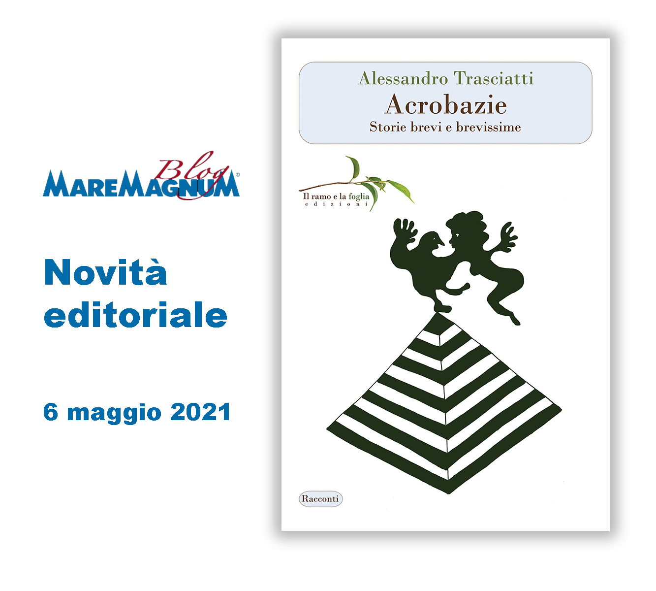 Logo di MareMagnum e copertina di “Acrobazie”