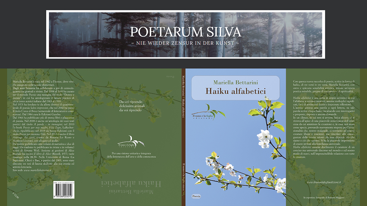 Copertina di Haiku alfabetici e logo di Poetarum Silva