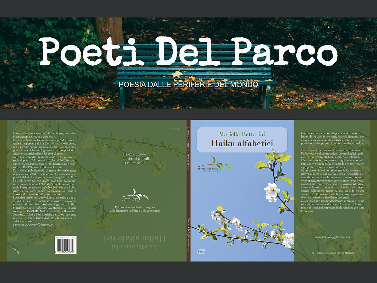Copertina di Haiku alfabetici e logo di Poeti del Parco