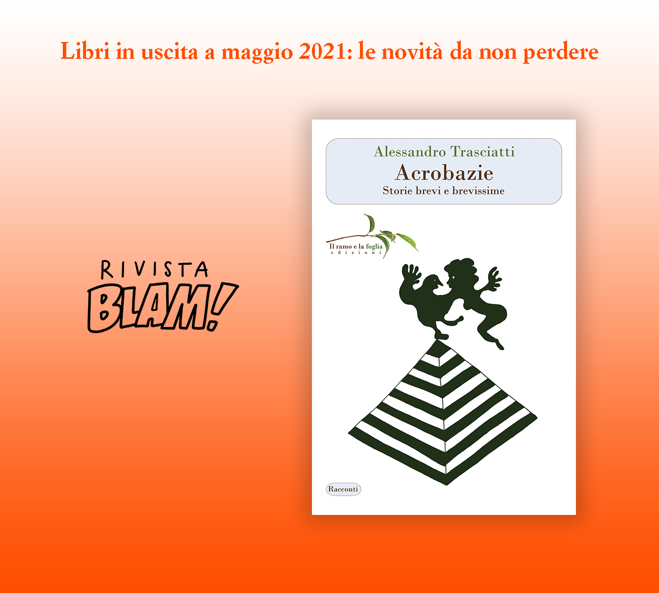 Logo della rivista Blam e copertina di “Acrobazie”