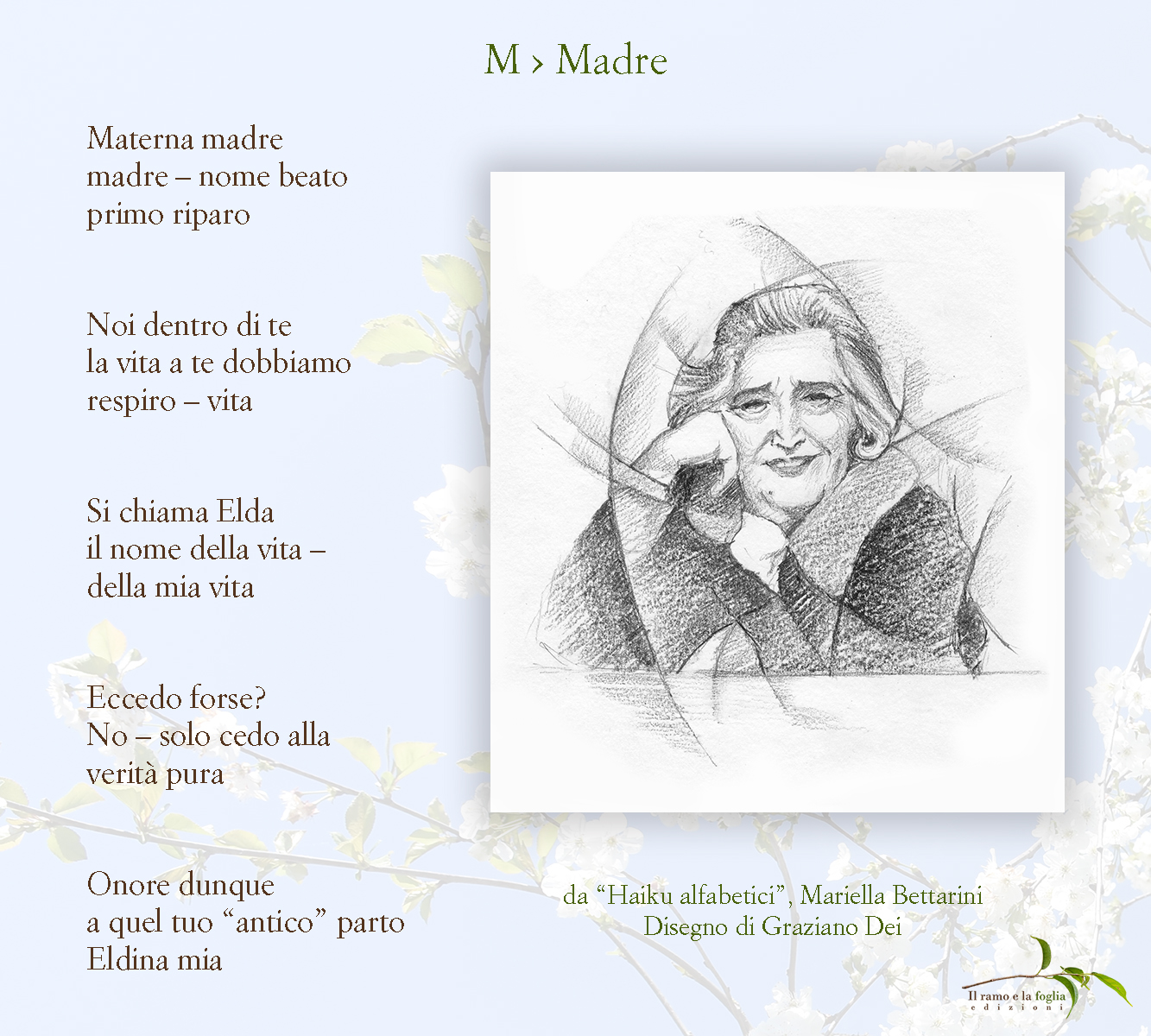 Cinque haiku e un disegno tratti da “Haiku alfabetici” di Mariella Bettarini