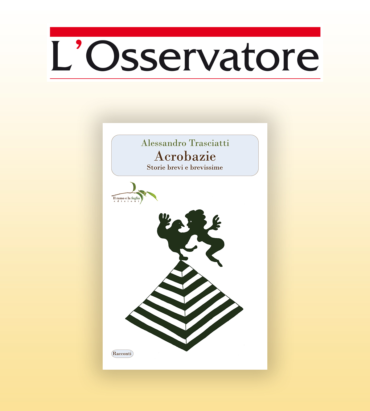 Logo di L’Osservatore e copertina di “Acrobazie”