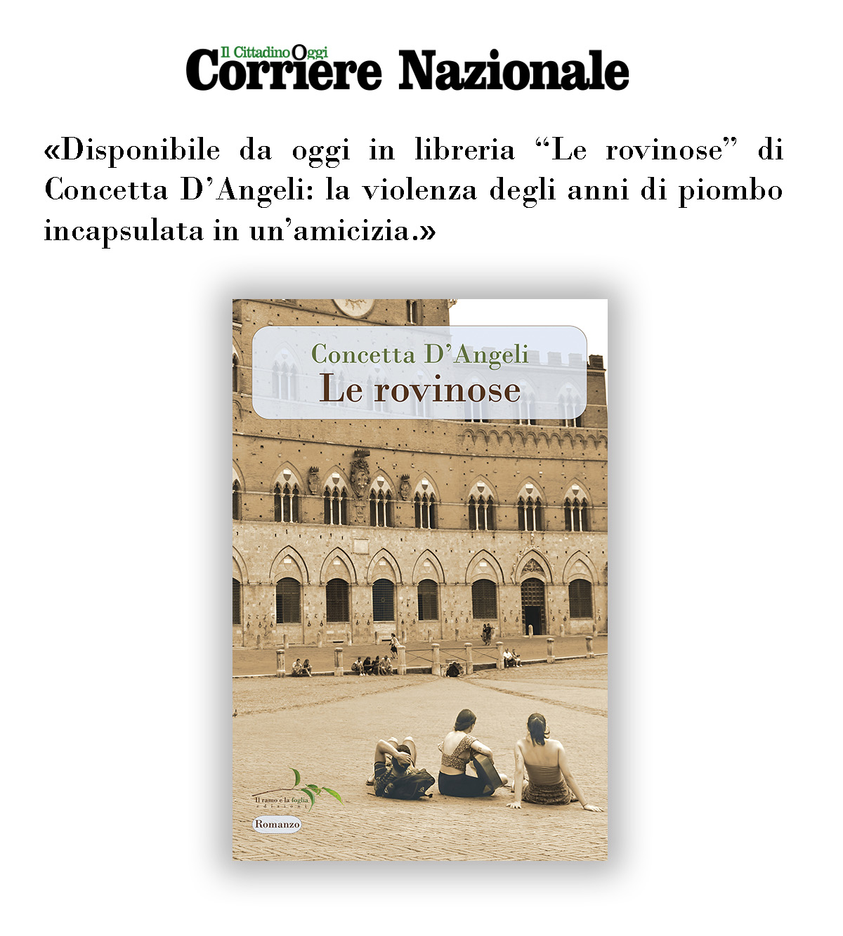 “Le rovinose” è sul Corriere Nazionale