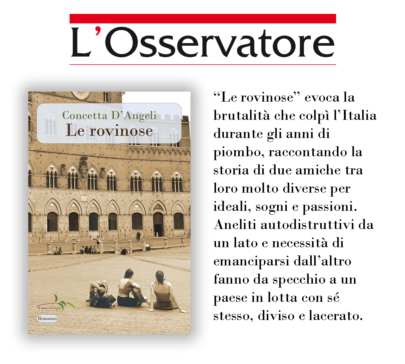 “Le rovinose” è su L’Osservatore