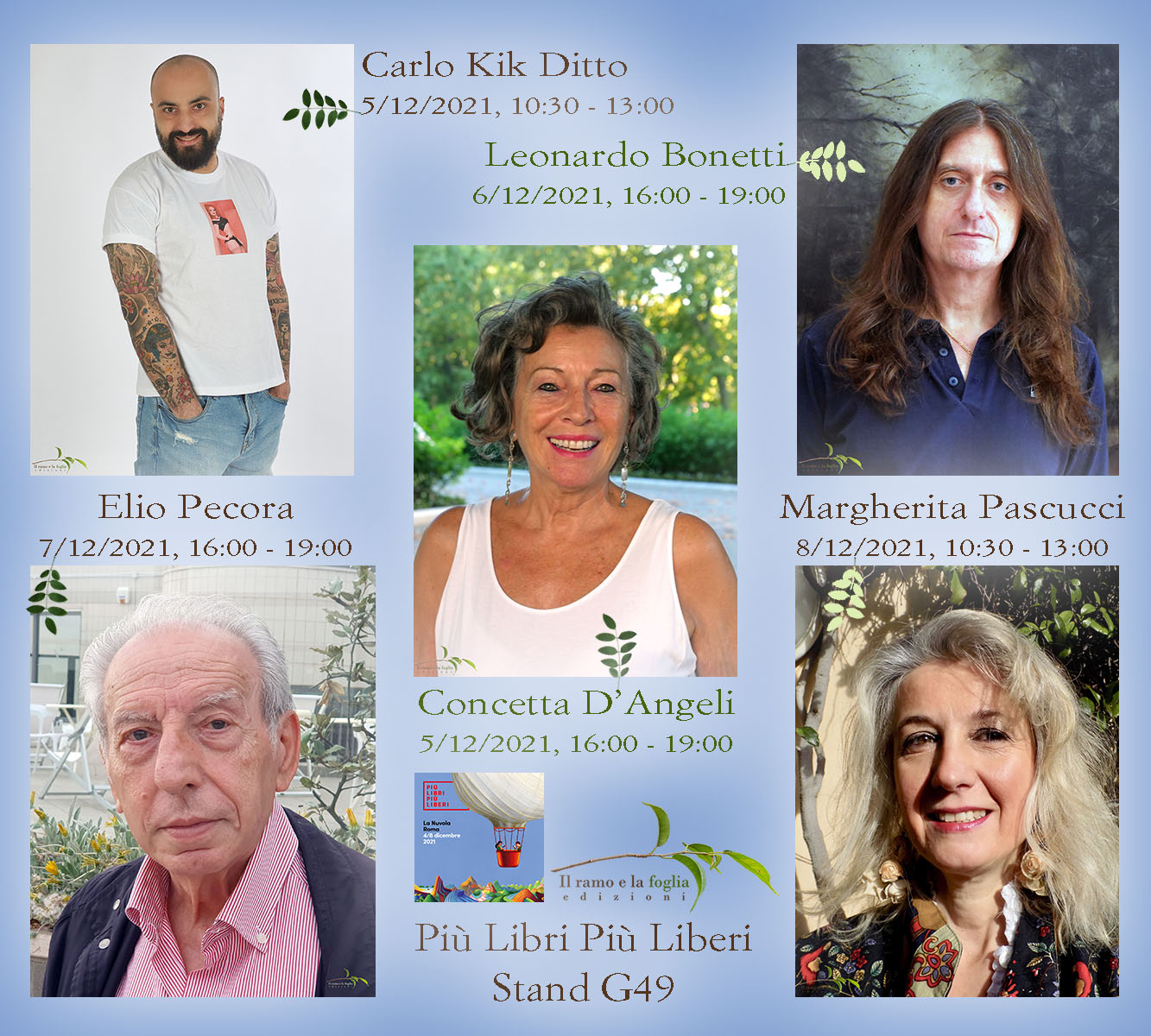 I nostri autori a Più Libri Più Liberi
