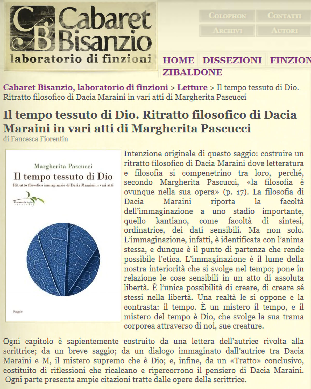 Pagina di Cabaret Bisanzio