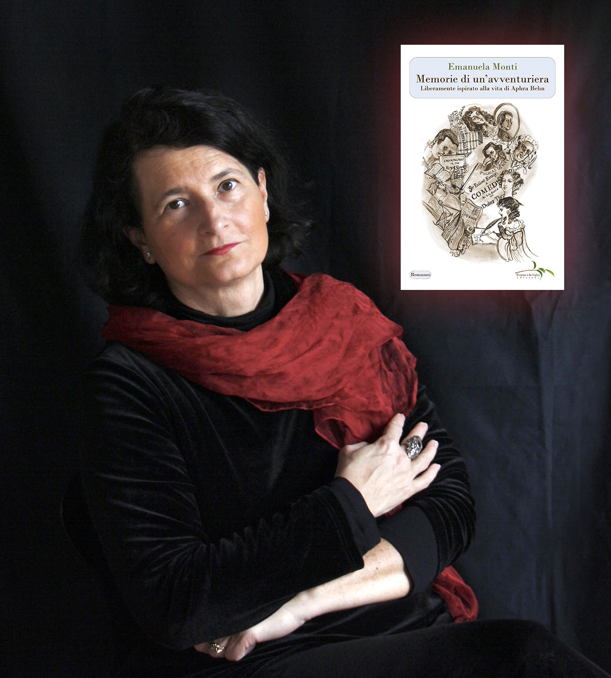 Emanuela Monti in uno scatto di Enrica Ridolfi<BR>copertina originale di Alessandra Magoga