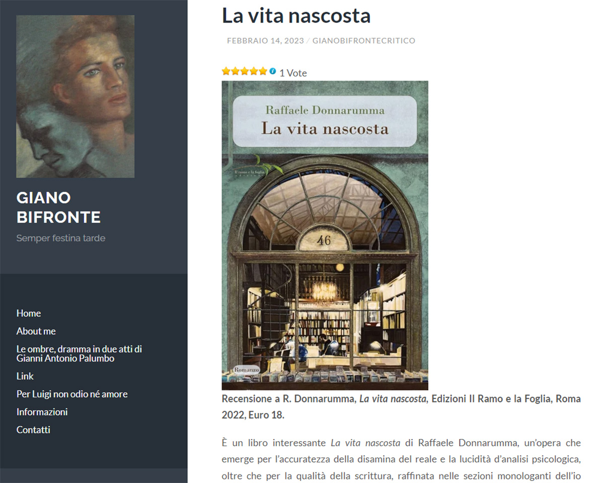 Pagina di Giano bifronte critico