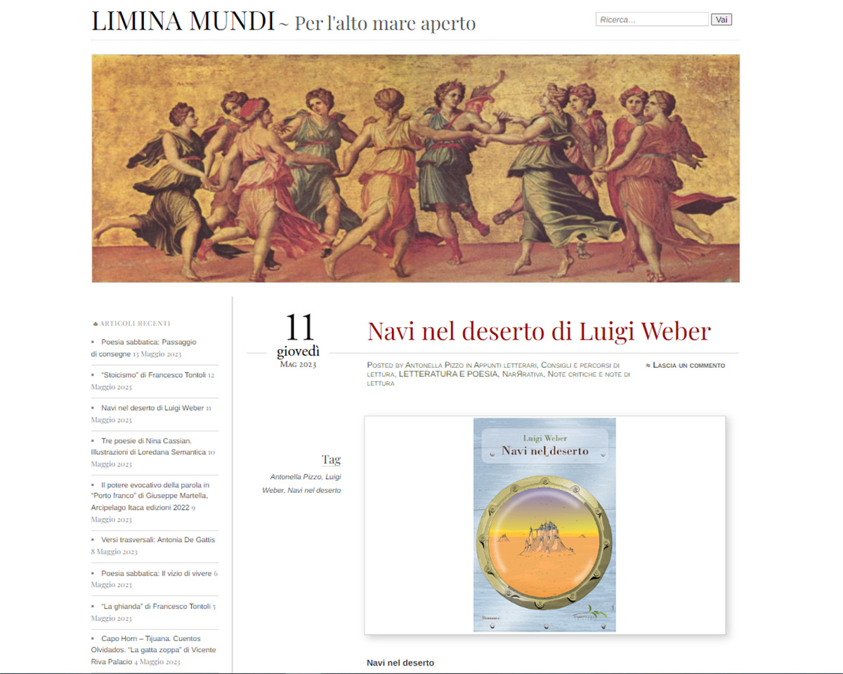 pagina del sito Limina Mundi