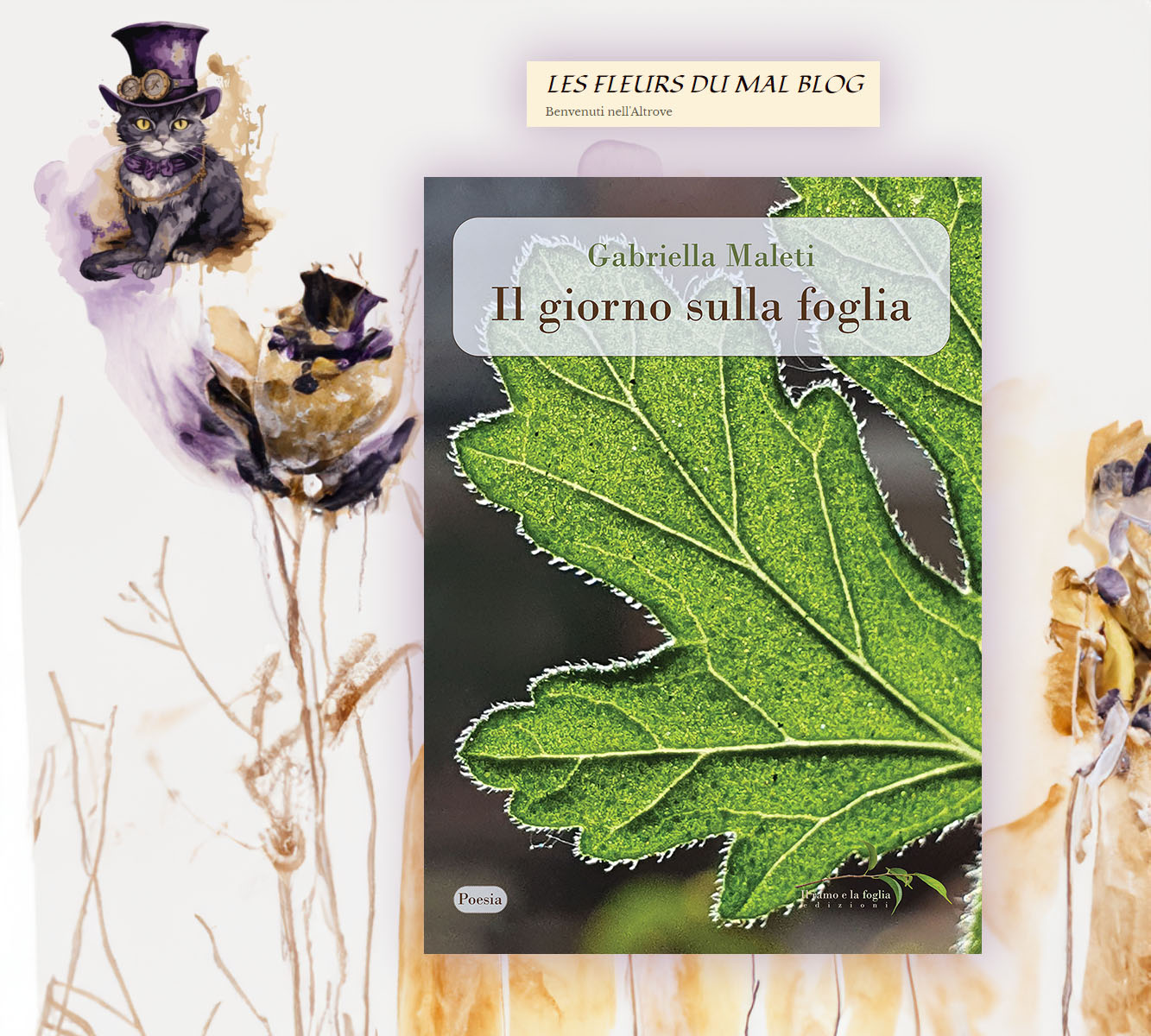 Grafica di sfondo alla copertina tratta da Les fleurs du mal blog